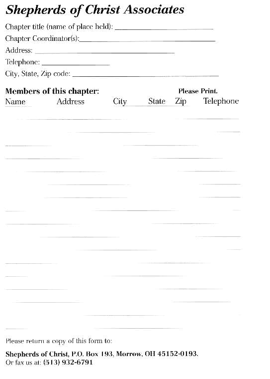 Chapter Registration Form