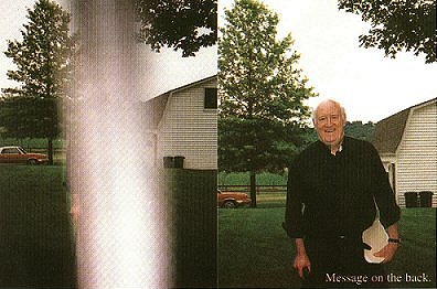 Father Carter appeared as a pillar of light.