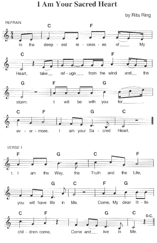 I Am Your Sacred Heart - Sheet Music