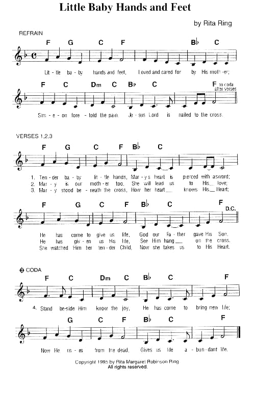 Little Baby Hands and Feet - Sheet Music