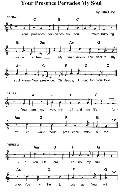 Your Presence Pervades My Soul - Sheet Music